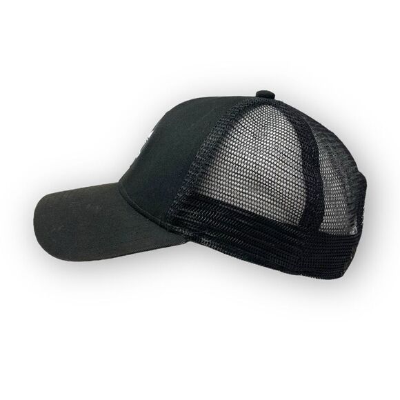 Adidas Originals Circle Logo Mesh Snapback Trucker Hat Cap Black White OSFM - Picture 3 of 11